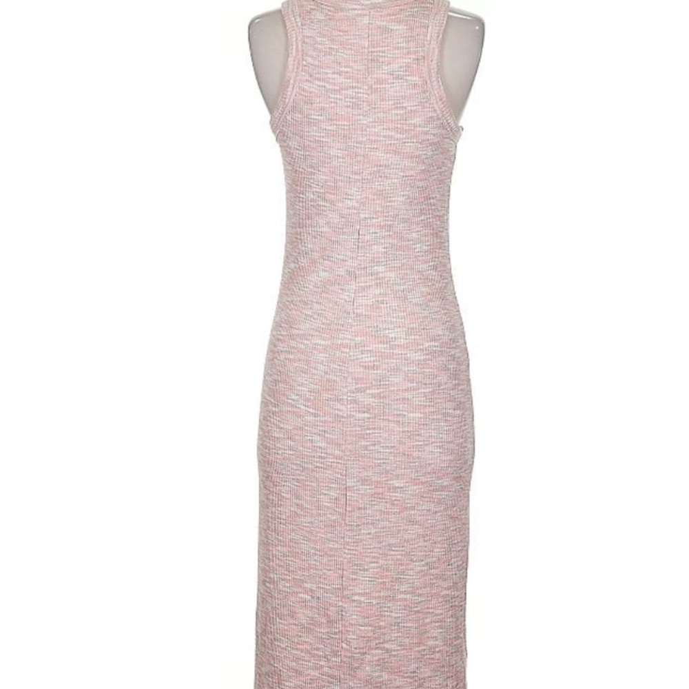 Old Navy Pink and Orange Ribbed Slit Sleeveless Maxi Dress - Picture 3 of 3